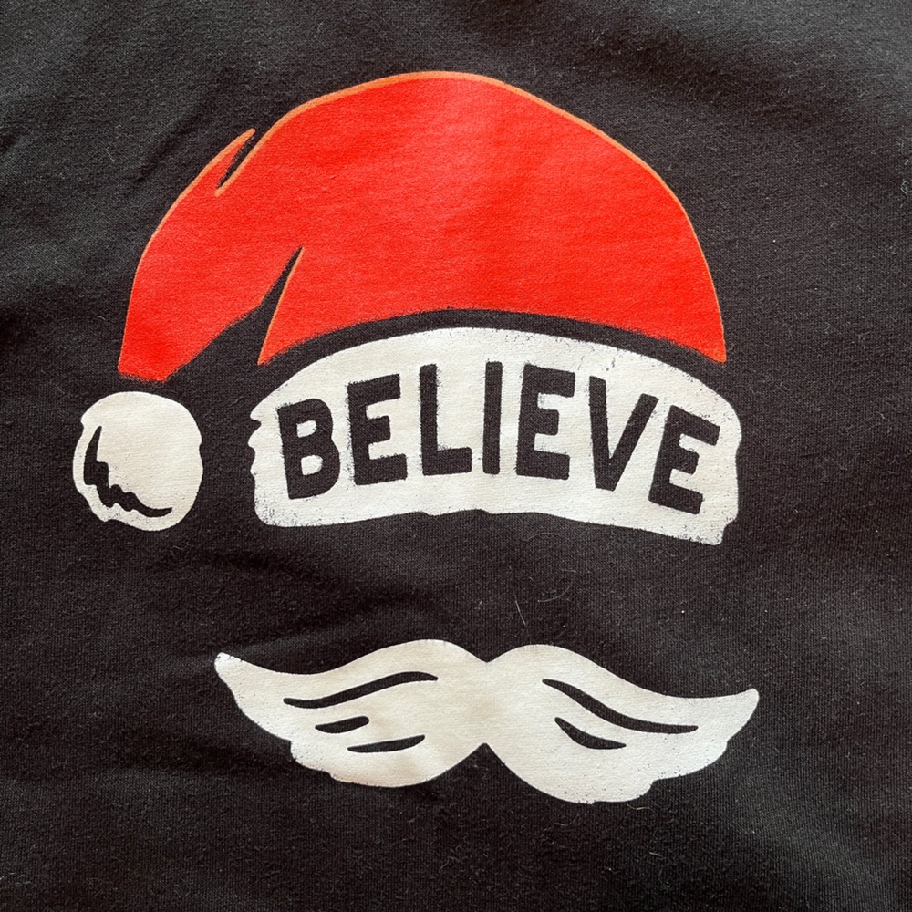 Christmas Mustache Santa Holiday Crewneck